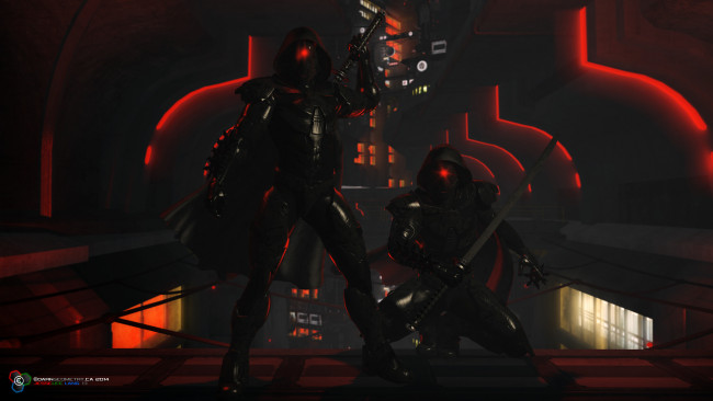 Обои картинки фото 3д графика, фантазия , fantasy, ниндзя