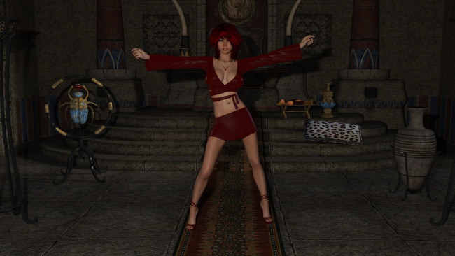 Обои картинки фото 3д графика, люди , people, взгляд, девушка, фон