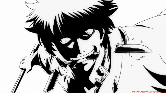 Обои картинки фото аниме, gintama, арт, гинтама, гинтоки