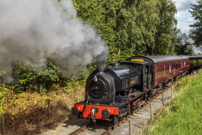 Обои картинки фото техника, паровозы, паровоз, рельсы, дорога, железная