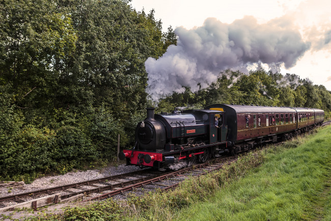 Обои картинки фото техника, паровозы, паровоз, рельсы, дорога, железная