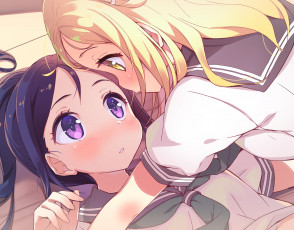 Картинка аниме love+live +school+idol+project фон взгляд девушки