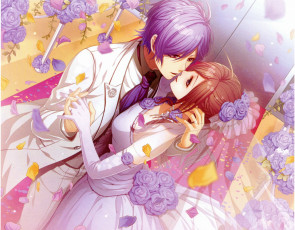 Картинка аниме glass+heart+princess пара