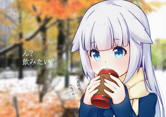 Картинка аниме unknown +другое фон взгляд девушка