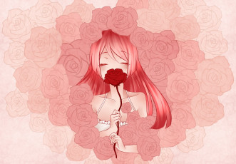 Картинка аниме utau девушка взгляд фон