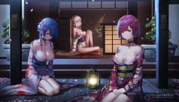 Картинка аниме re +zero+kara+hajimeru+isekai+seikatsu ram emilia rem