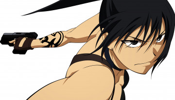 Картинка аниме canaan взгляд фон девушка