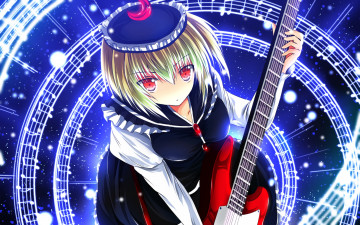 Картинка аниме touhou фон девушка взгляд