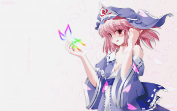 Картинка аниме touhou фон взгляд девушка