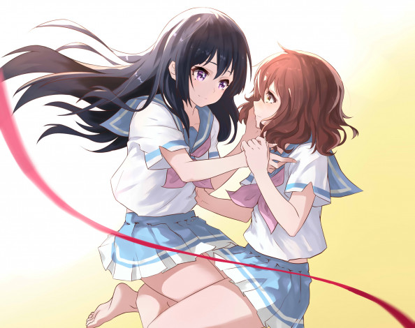 Обои картинки фото аниме, sound horizon, девушки, взгляд, фон