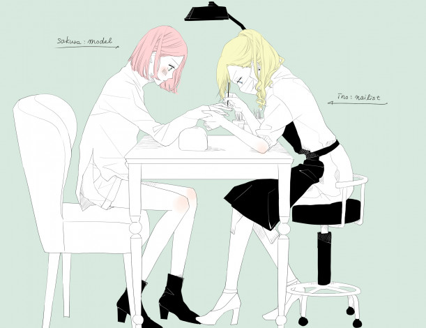 Обои картинки фото аниме, naruto, девушки