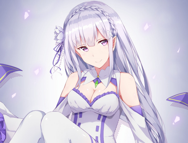 Обои картинки фото аниме, re,  zero kara hajimeru isekai seikatsu, emilia
