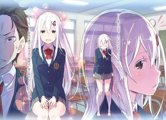 Обои картинки фото аниме, re,  zero kara hajimeru isekai seikatsu, natsuki, subaru, echidna