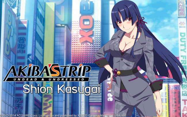 Обои картинки фото akiba`s trip, аниме,  undead & undressed, девушка, взгляд, фон