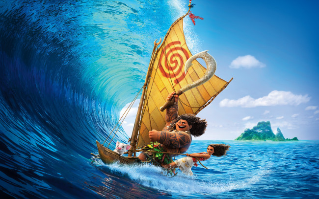 Обои картинки фото мультфильмы, moana, персонажи