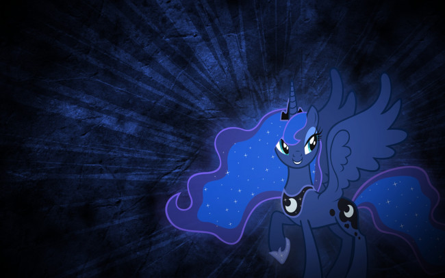 Обои картинки фото мультфильмы, my little pony, рог, луна, лошадь, пони