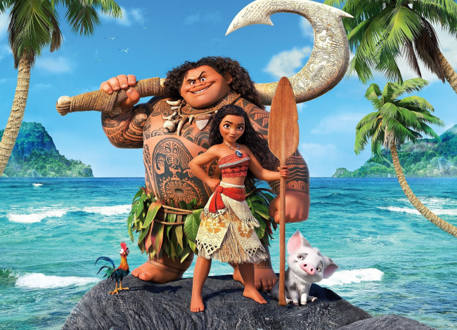 Обои картинки фото мультфильмы, moana, персонажи