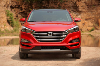 обоя hyundai tucson 2016, автомобили, hyundai, 2016, tucson, кроссовер, красный