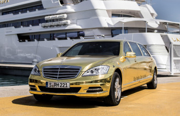 обоя mercedes-benz s-63 amg show car 2012, автомобили, mercedes-benz, show, amg, s-63, золотой, 2012, car
