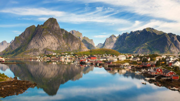 Картинка города -+пейзажи лофотенские острова рейне reine норвегия lofoten