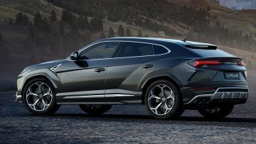 Картинка lamborghini+urus+2019 автомобили lamborghini urus 2019 чёрный