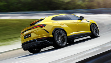 обоя lamborghini urus 2019, автомобили, lamborghini, urus, 2019, жёлтый