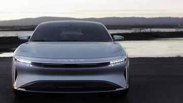 Картинка lucid+air+2018 автомобили -unsort lucid серебристый 2018 air металлик