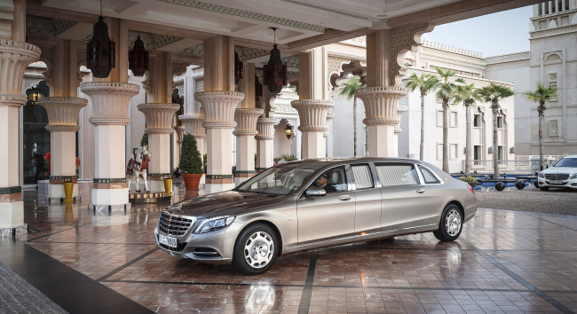 Обои картинки фото mercedes-maybach s600 pullman 2016, автомобили, mercedes-benz, 2016, pullman, s600, mercedes-maybach