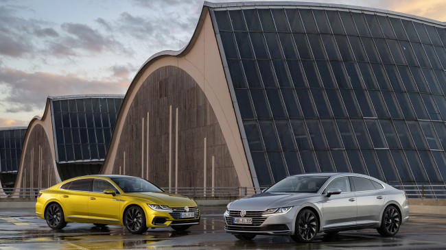 Обои картинки фото volkswagen arteon r- line and arteon elegance 2018, автомобили, volkswagen, arteon, r-line, 2018, elegance