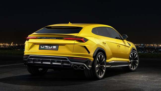 Обои картинки фото lamborghini urus 2019, автомобили, lamborghini, urus, 2019, жёлтый
