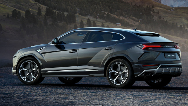 Обои картинки фото lamborghini urus 2019, автомобили, lamborghini, urus, 2019, чёрный