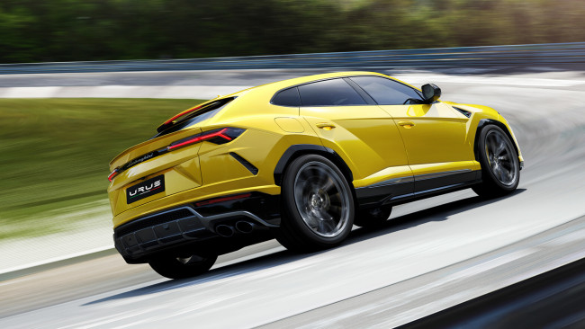 Обои картинки фото lamborghini urus 2019, автомобили, lamborghini, urus, 2019, жёлтый