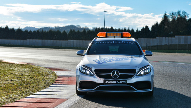 Обои картинки фото mercedes-benz amg c63 s-estate f1 medical car 2015, автомобили, mercedes-benz, 2015, car, medical, amg, c63, s-estate, f1