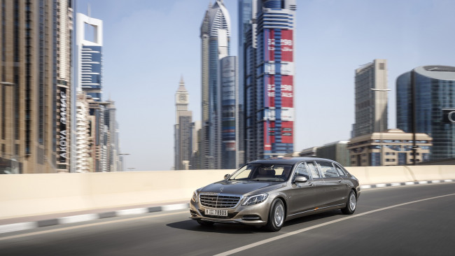 Обои картинки фото mercedes-maybach s600 pullman 2016, автомобили, mercedes-benz, pullman, s600, mercedes-maybach, 2016