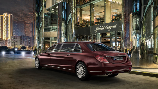 Обои картинки фото mercedes-maybach s600 pullman 2016, автомобили, mercedes-benz, mercedes-maybach, s600, pullman, 2016