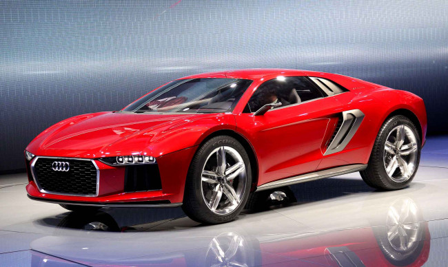 Обои картинки фото audi nanuk quattro concept 2013, автомобили, audi, красный, 2013, concept, quattro, nanuk