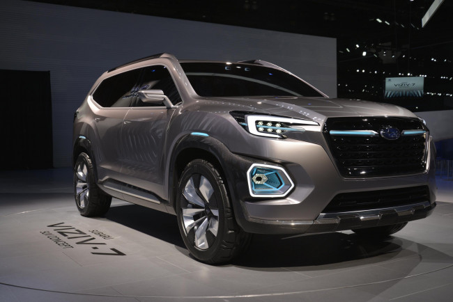 Обои картинки фото subaru viziv-7 concept 2018, автомобили, выставки и уличные фото, concept, 2018, внедорожник, viziv-7, subaru