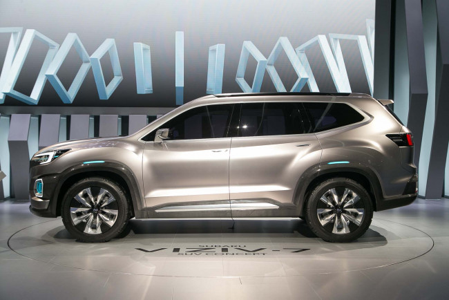 Обои картинки фото subaru viziv-7 concept 2018, автомобили, выставки и уличные фото, viziv-7, subaru, внедорожник, concept, 2018