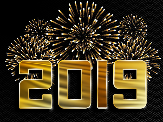 Обои картинки фото праздничные, векторная графика , новый год, салют, новый, год, цифры, фон