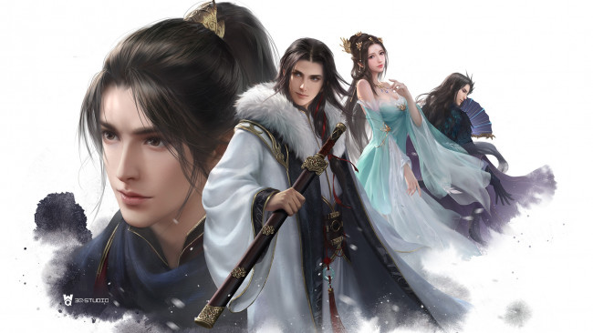 Обои картинки фото фэнтези, люди, li, miao, герои, арт, игра