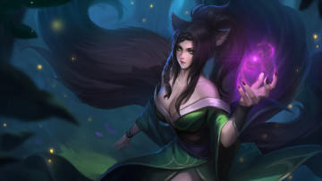 Картинка видео+игры league+of+legends ушки взгляд фон девушка