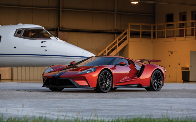 Обои картинки фото 2019 ford gt, автомобили, ford, gt, 2019, красный, спортивное, купе, суперкар, новые, авто, американские