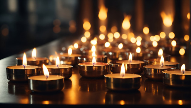 Обои картинки фото разное, свечи, огоньки, много