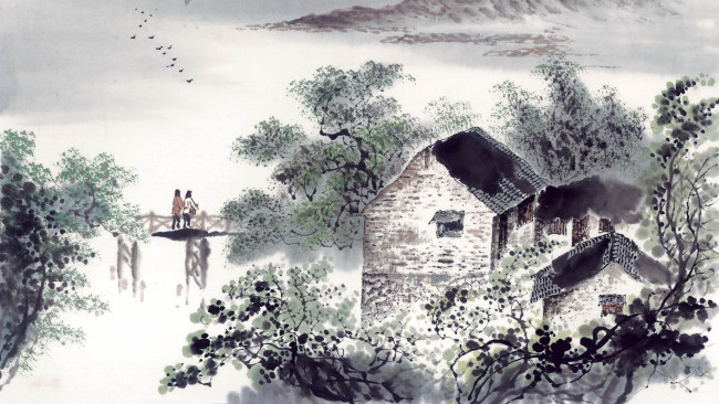 Обои картинки фото рисованное, живопись, пейзаж