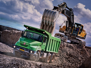 Картинка техника строительная самосвал экскаватор татра