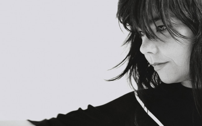 Обои картинки фото музыка, bjork, черно-белое, фото