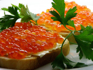 Картинка еда икра бутерброды