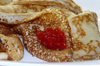 Картинка еда икра блины