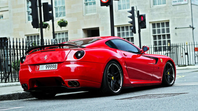 Обои картинки фото ferrari, 599, gtb, fiorano, автомобили