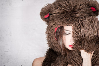 Картинка девушки -unsort+ креатив мех crystal медведь